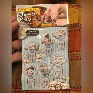 Sanrio cinnamoroll food fork picks 6pcs =Daiso NEW